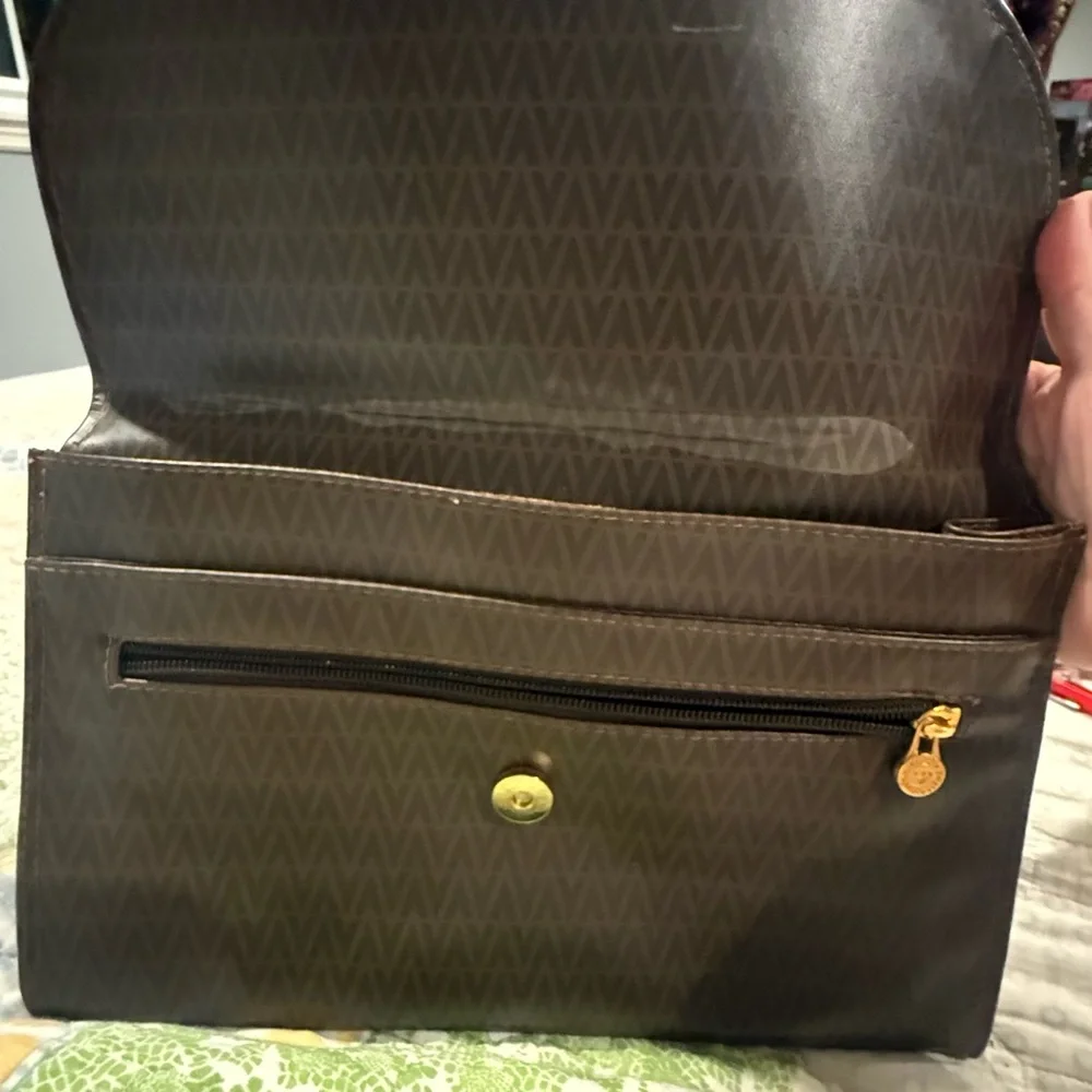 Mario Valentino vintage Brown Clutch/Portfolio/Wallet - Picture 2 of 6